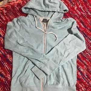 Light blue full zip hoodie